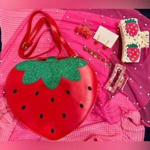 Strawberry Hand Bag and Accessories